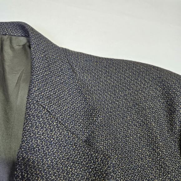 Austin Reed Fleck Tweed Blazer Brown Mens Sport Coat 46L Quiet Luxury Jacket - Picture 1 of 16